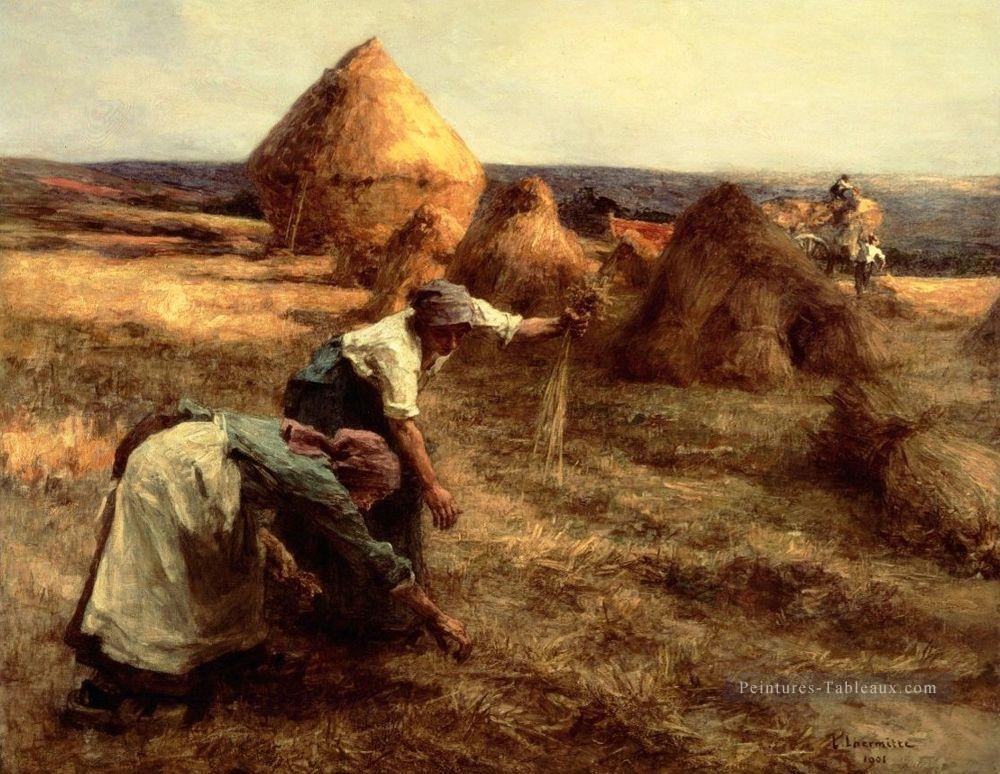 The Gleaners scènes rurales paysan Léon Augustin Lhermitte Peintures à l'huile